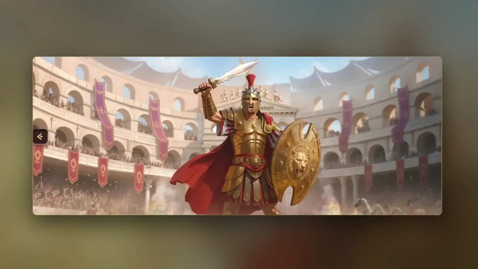 Il gladiatore nell'arena romana, l'immagine che richiama il nome Lanista